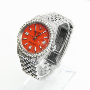 Rolex Datejust 36mm - Red Dial & Diamond Bezel - 40054