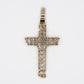 10k Solid Gold Diamond 3" Woodstyle Cross - 60309