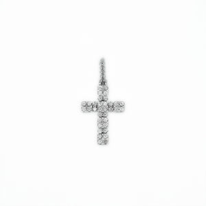 10k Solid Gold VS1 Diamond 1.5" Squared Cluster Cross - 60314