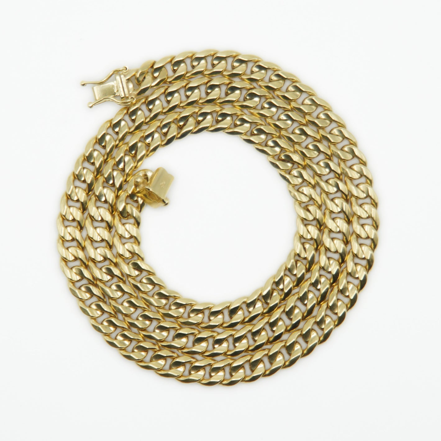 14k Semi-Solid Gold 6mm Cuban Chain - 10096