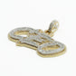 10k Solid Gold Baguette Diamond CEO Pendant - 60322