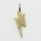 10k Solid Gold VS1 Diamond Lightning Bolt Pendant - 60111