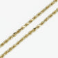 10k Solid Gold 3D Baguette Diamond Cross & Chain Set - 70041