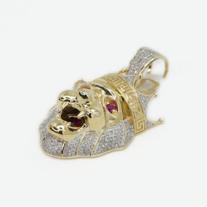 10k Solid Gold Diamond Lion King Pendant - 60331