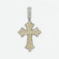 10k Solid Gold Diamond 1.75" Elevated Pointer Cross - 60332