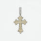 10k Solid Gold Diamond 1.75" Elevated Pointer Cross - 60332