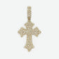 10k Solid Gold Diamond 1.75" Elevated Pointer Cross - 60332