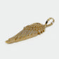 10k Solid Gold Diamond Wing Pendant - 60335