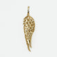 10k Solid Gold Diamond Wing Pendant - 60335