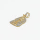 10k Solid Gold Diamond King Tut Pendant - 60336