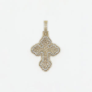 10k Solid Gold Diamond 3D Motif Cross - 60338