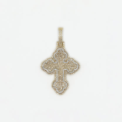 10k Solid Gold Diamond 3D Motif Cross - 60338