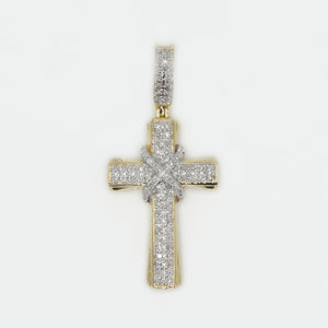 10k Solid Gold Diamond X Cross - 60339