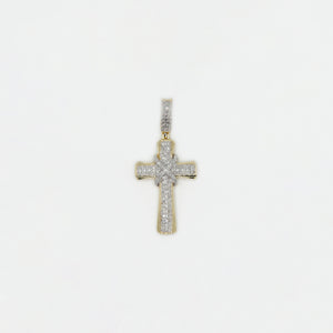 10k Solid Gold Diamond X Cross - 60339