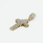 10k Solid Gold Diamond X Cross - 60339