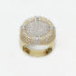 10k Solid Gold VS1 Diamond Baguette Cluster Circular Ring - 30212