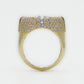 10k Solid Gold VS1 Diamond Baguette Cluster Circular Ring - 30212