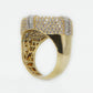 10k Solid Gold VS1 Diamond Baguette Cluster Circular Ring - 30212