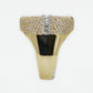 10k Solid Gold VS1 Diamond Baguette Cluster Circular Ring - 30212