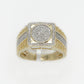 10k Solid Gold Diamond Round Cluster Ring - 30223