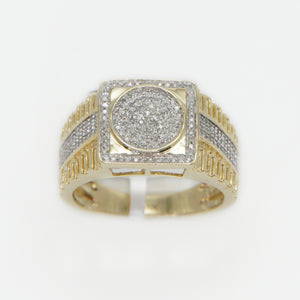 10k Solid Gold Diamond Round Cluster Ring - 30223