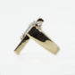 10k Solid Gold VS1 Diamond Baguette Thorn Cross Ring - 30213