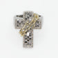 10k Solid Gold VS1 Diamond Baguette Thorn Cross Ring - 30213