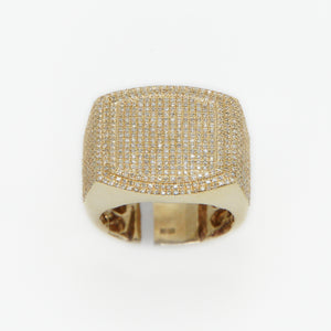 10k Solid Gold Diamond Cushion Ring - 30218