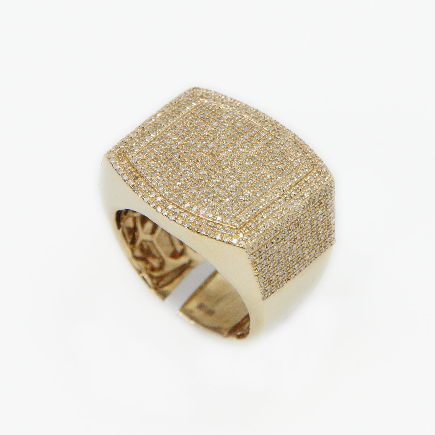 10k Solid Gold Diamond Cushion Ring - 30218