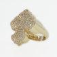 10k Solid Gold Diamond Pointer Cross Ring - 30222