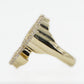 10k Solid Gold Diamond Pointer Cross Ring - 30222