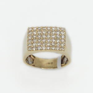 10k Solid Gold Diamond Six Row Ring - 30225