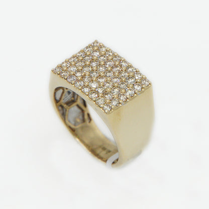 10k Solid Gold Diamond Six Row Ring - 30225