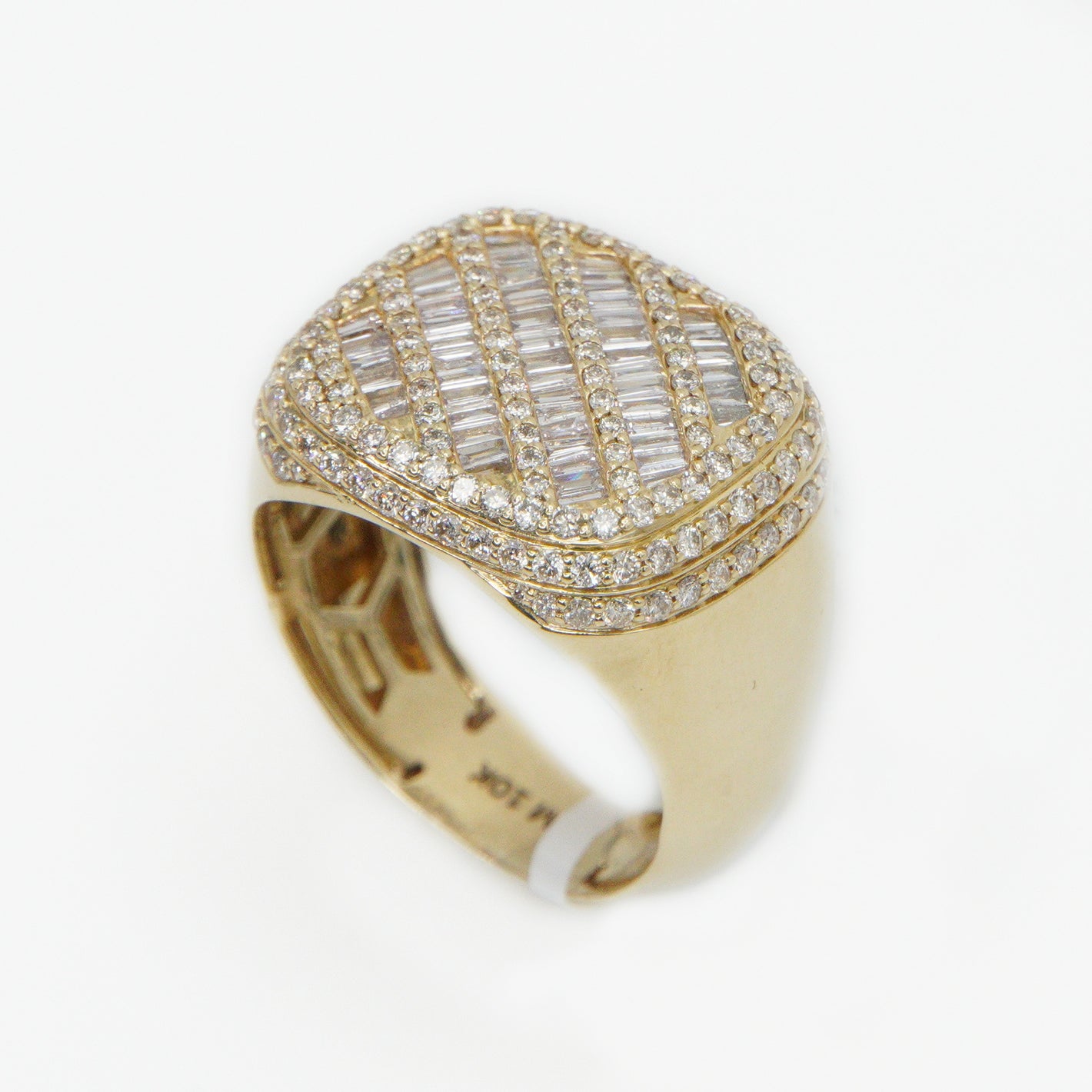 10k Solid Gold Baguette Diamond Men's Ring - 30226