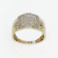 10k Solid Gold Diamond Rectangular Cluster Ring - 30231