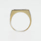 10k Solid Gold Diamond Curved Rectangle Ring - 30228