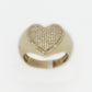 10k Solid Gold Diamond Heart Ring - 30220