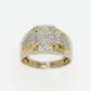 10k Solid Gold Diamond Circular Cluster 3D Ring - 30229