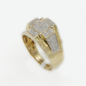 10k Solid Gold Diamond Circular Cluster 3D Ring - 30229