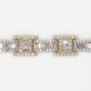 10k Solid Gold 8mm VS1 Baguette Diamond H-Link Bracelet - 20075