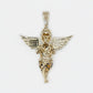 10k Solid Gold Diamond Praying Angel Pendant - 60350