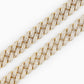 10k Solid Gold 11mm Diamond Pave Cuban Chain - 10097