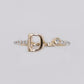 14k Solid Gold Diamond Letter Initial Ring- 30340