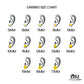 14k Solid Gold 12mm VS1 Diamond Flower Circle Earrings