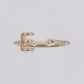 14k Solid Gold Diamond Letter Initial Ring- 30340
