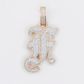10k Gold Diamond Old English Initial Pendants - 60619