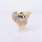 10k Solid Gold Diamond Two-Tone Jesus Head Ring - 30296