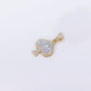 10k Solid Gold Diamond Baguette Spade Pendant - 60484