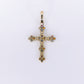 10k Solid Gold Diamond Mulit-Gem Infinity Cross Pendant - 60485