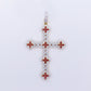 10k Solid Gold Diamond & Gemstone Infinity Cross Pendant - 60488